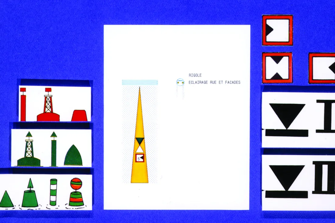 Ivry-sur-Seine, planche de recherche, balises et pictogrammes.