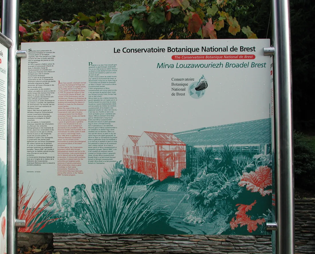 « Le Conservatoire Botanique National de Brest », Mirva Louzawouriezh Broadel Brest, au Stang-Alar.