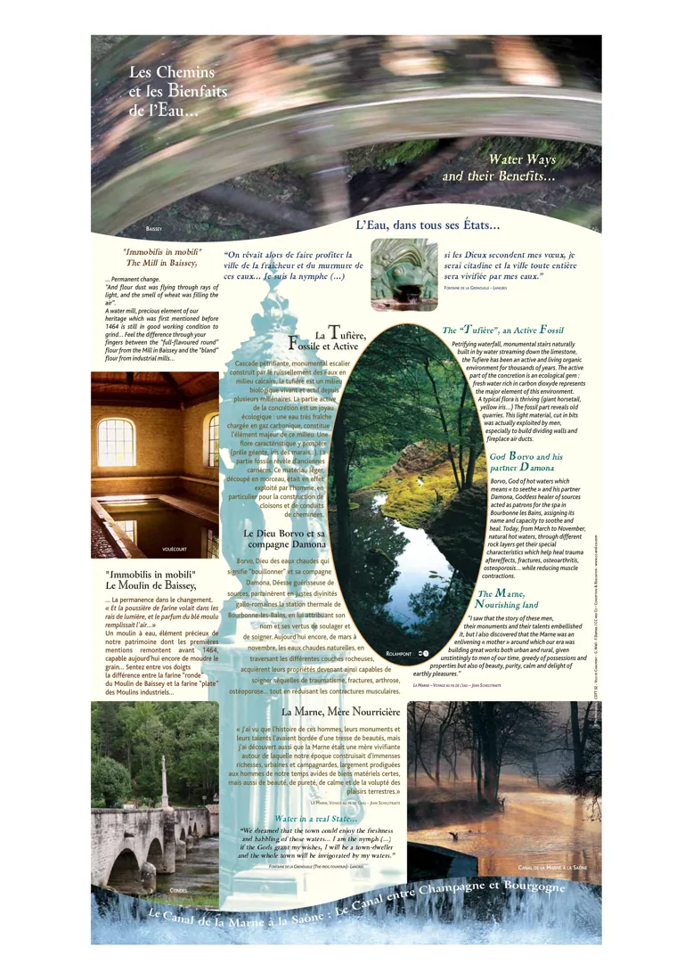 Rolampont, face d'interprétation « Les Chemins et les Bienfaits de l'Eau ».