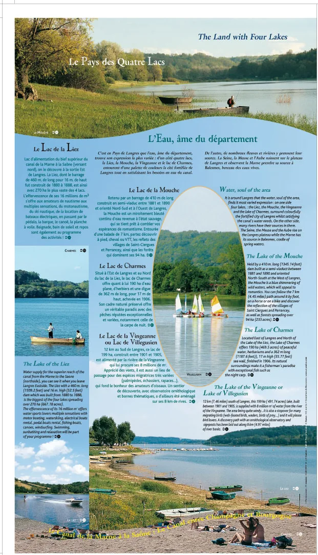 Langres, face d'interprétation « Le Pays des Quatre Lacs ».