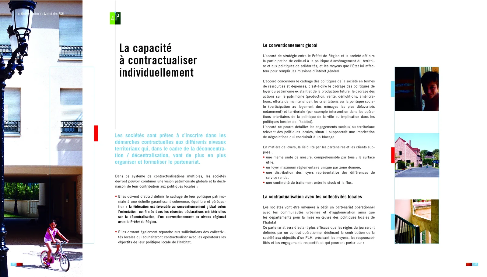 Un rapport d'assemblée générale, double page « La capacité à contractualiser individuellement ».