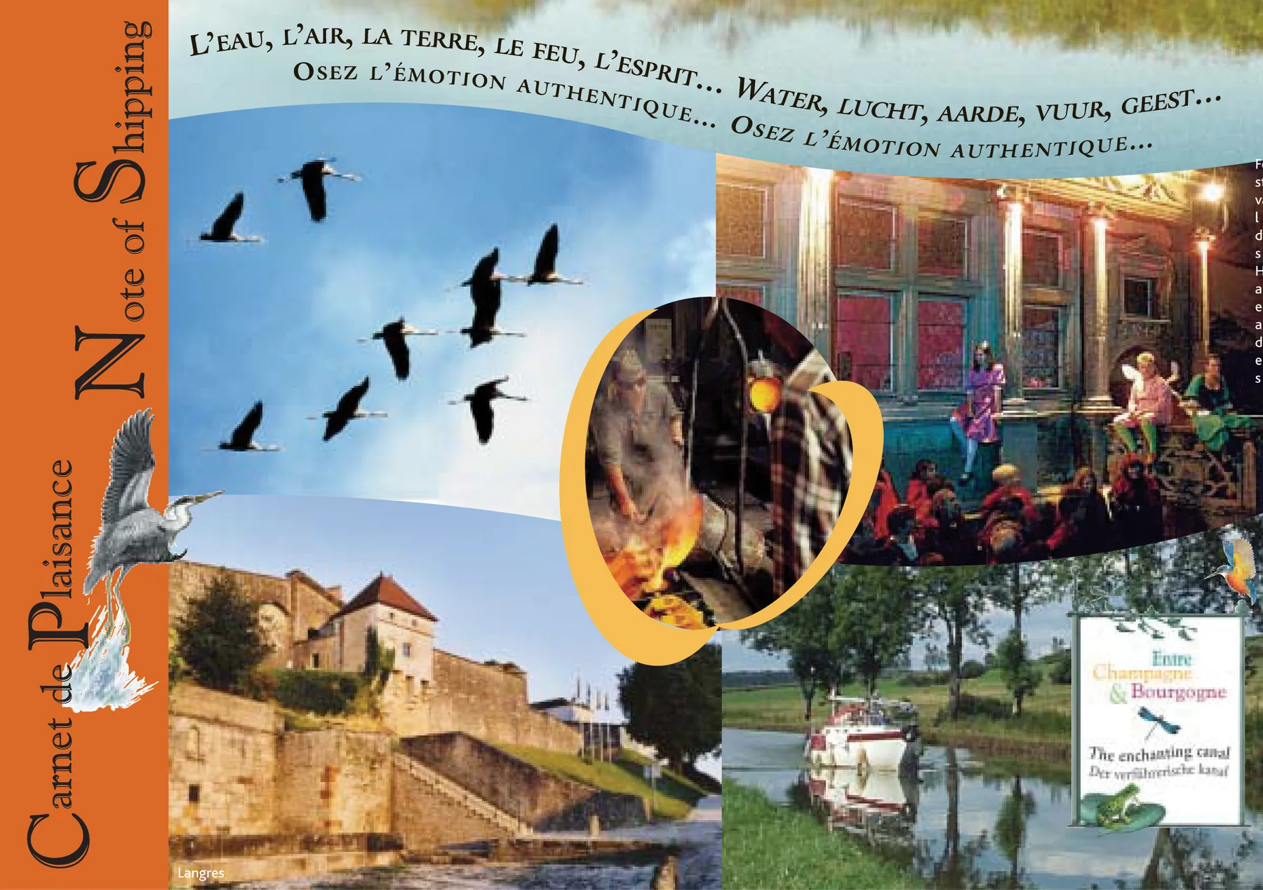 Couverture du carnet de plaisance, en version bilingue.