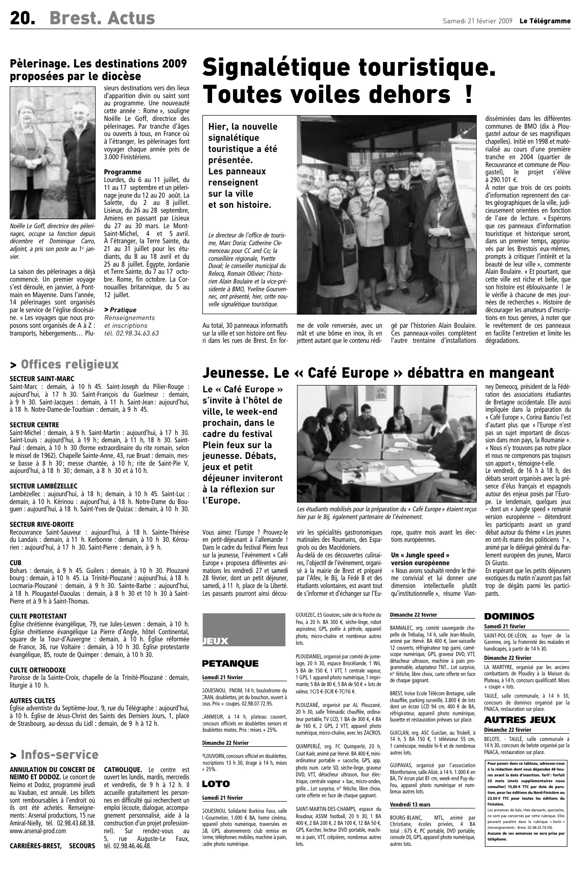 « Toutes voiles dehors ! », l'article de presse sur la signalétique touristique.