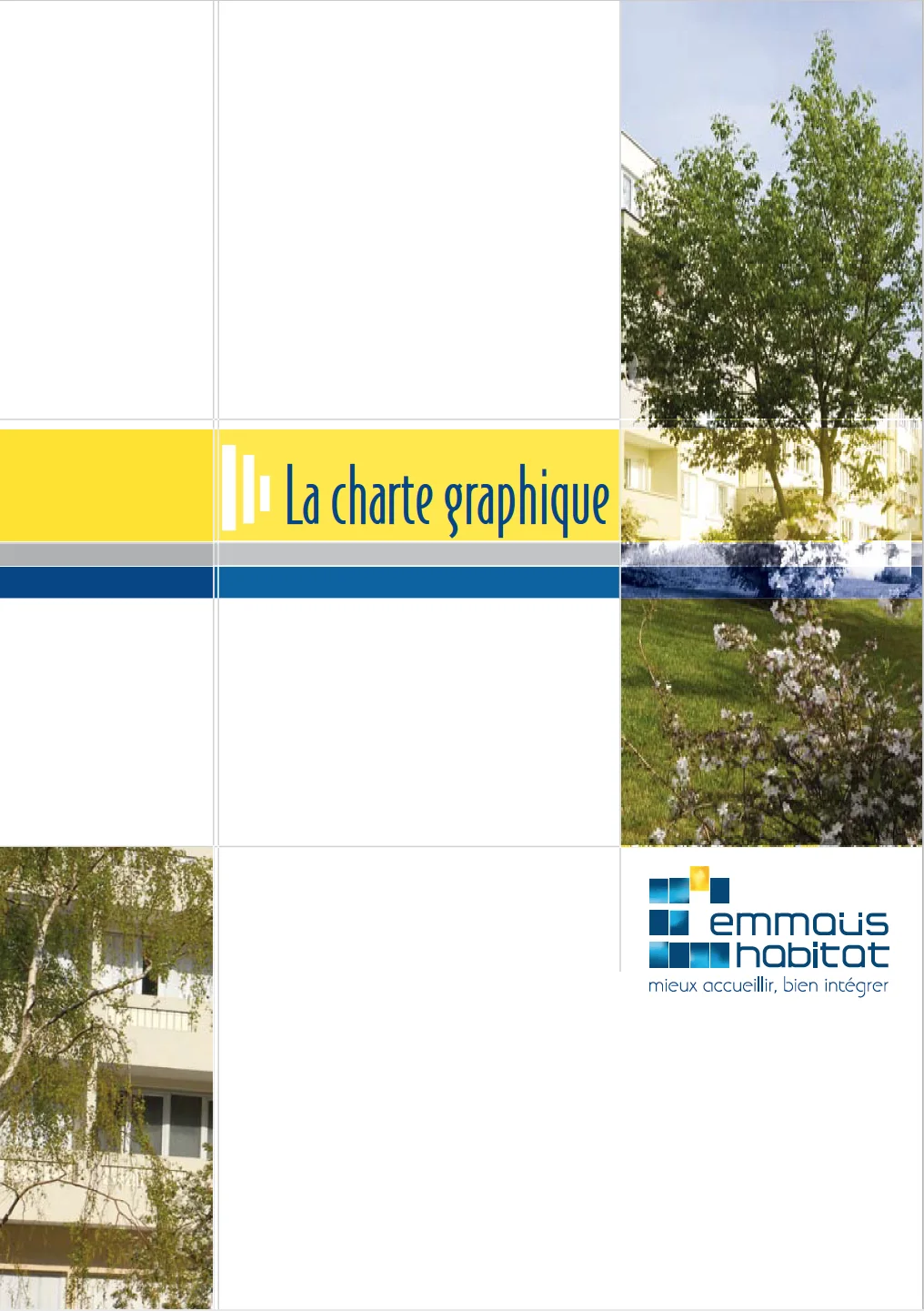 Couverture de la charte graphique d'Emmaüs Habitat.