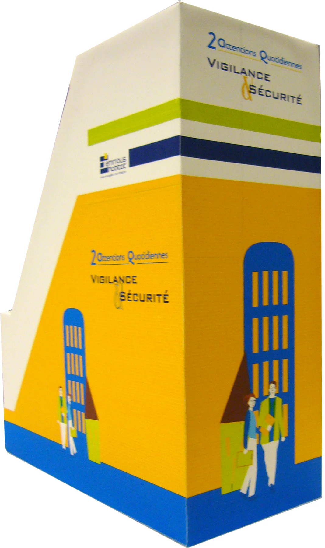 La boîte du kit « Vigilance & Sécurité » des gardiens, en orange et bleu.