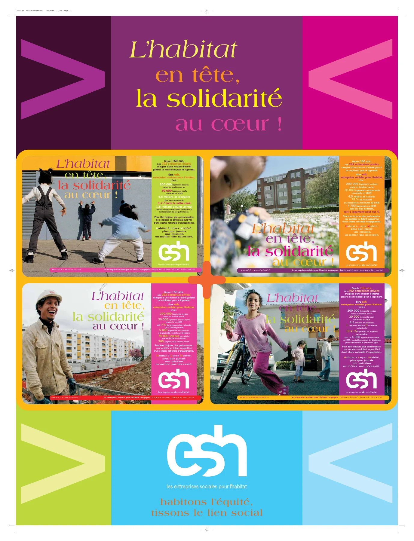 Assemblée générale 2006, l'affiche 60 x 80 « L'habitat en tête, la solidarité au cœur ».