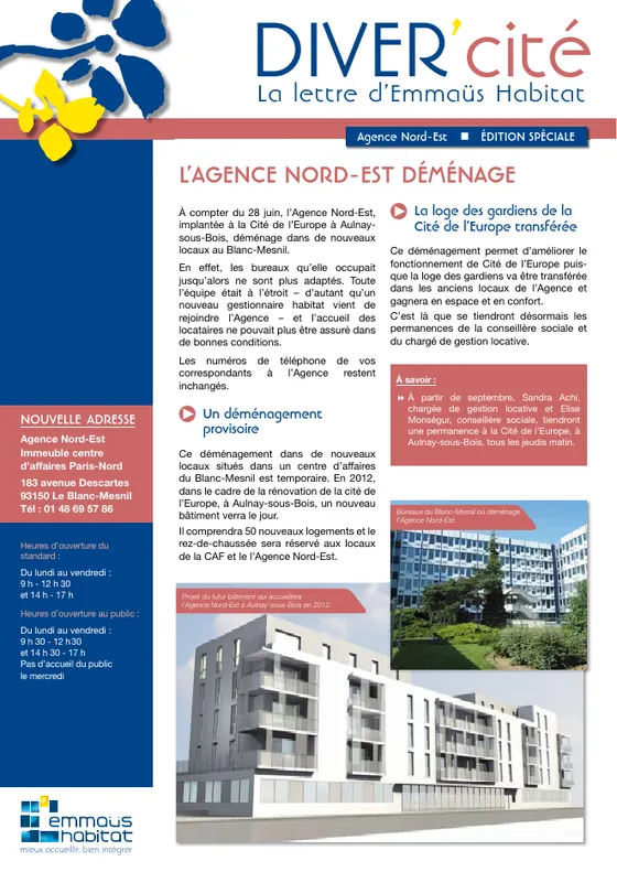 DIVER'cité Le Blanc-Mesnil, édition spéciale Nord-Est, septembre 2010.