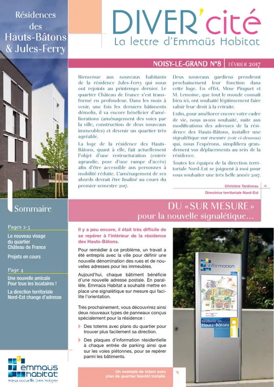 DIVER'cité Noisy-le-Grand, n° 8, janvier 2017.