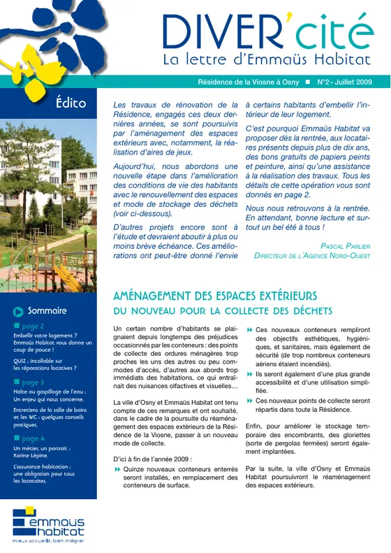 DIVER'cité Osny, n° 2, juillet 2009.