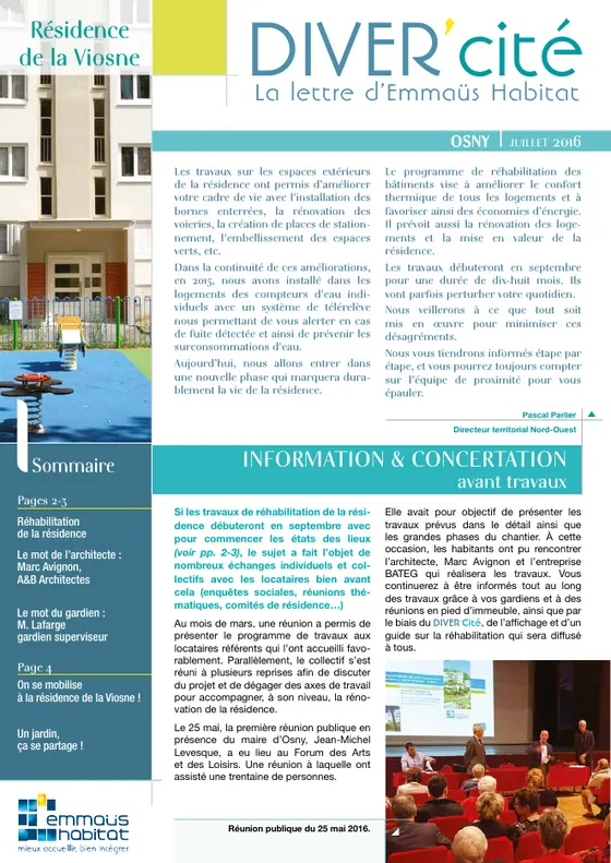 DIVER'cité Osny, n° 7, juillet 2016.