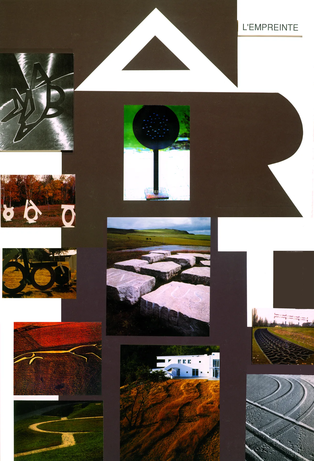 Berceau de Style, planche « Art », sous-titrée « L'empreinte » : sculptures, pierres gravées et tracés dans le paysage.