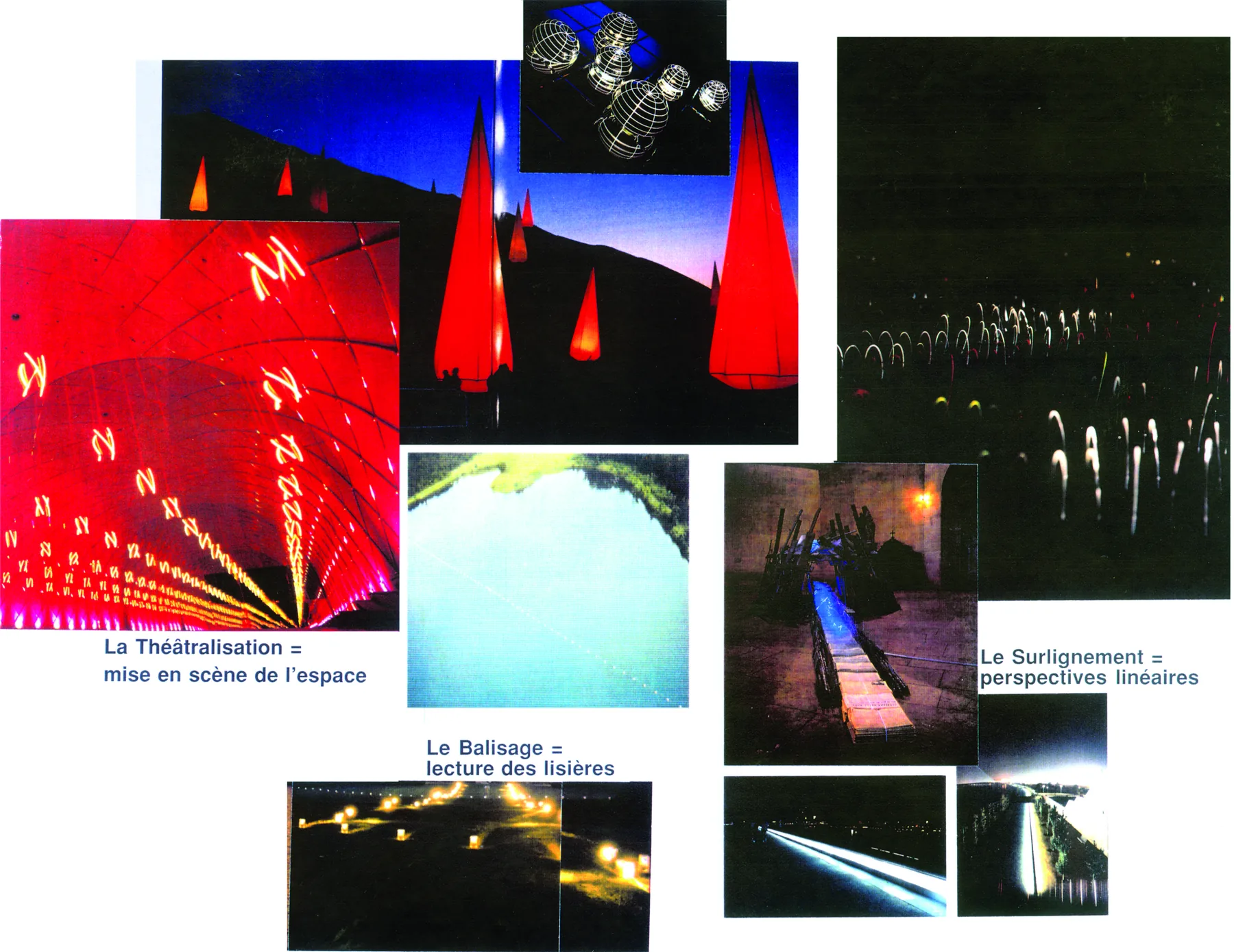 Berceau de Style, planche « Lumière » : la théâtralisation, le balisage et le surlignement de l'espace de nuit.
