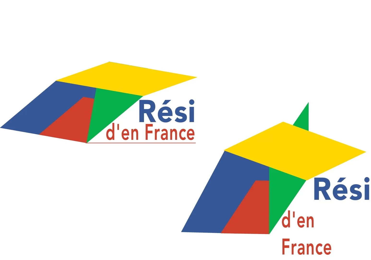 Recherche de nom de mars 2004 : « Rési d'en France », en volumes colorés.