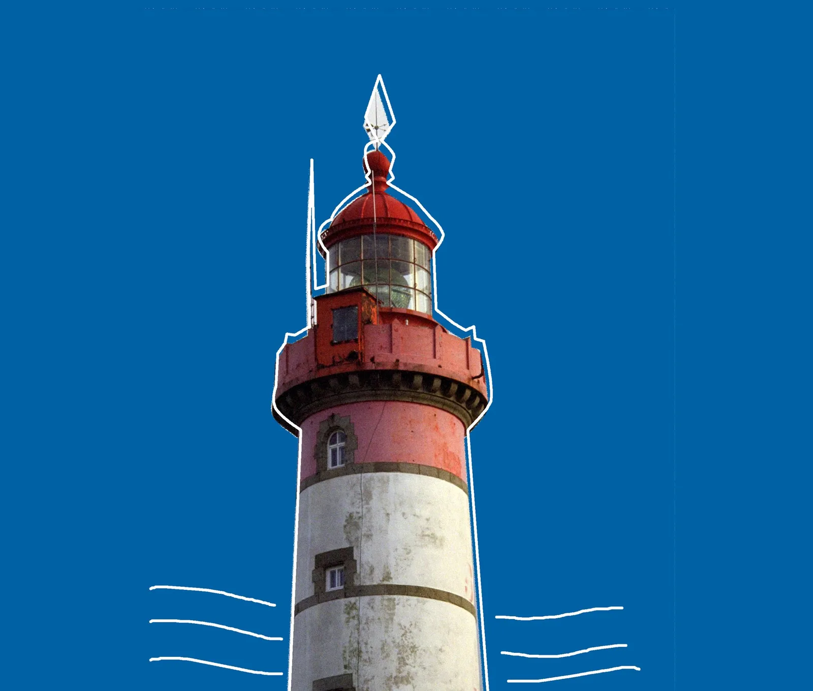 Visuel de présentation de l'étude : un phare détouré sur fond bleu.