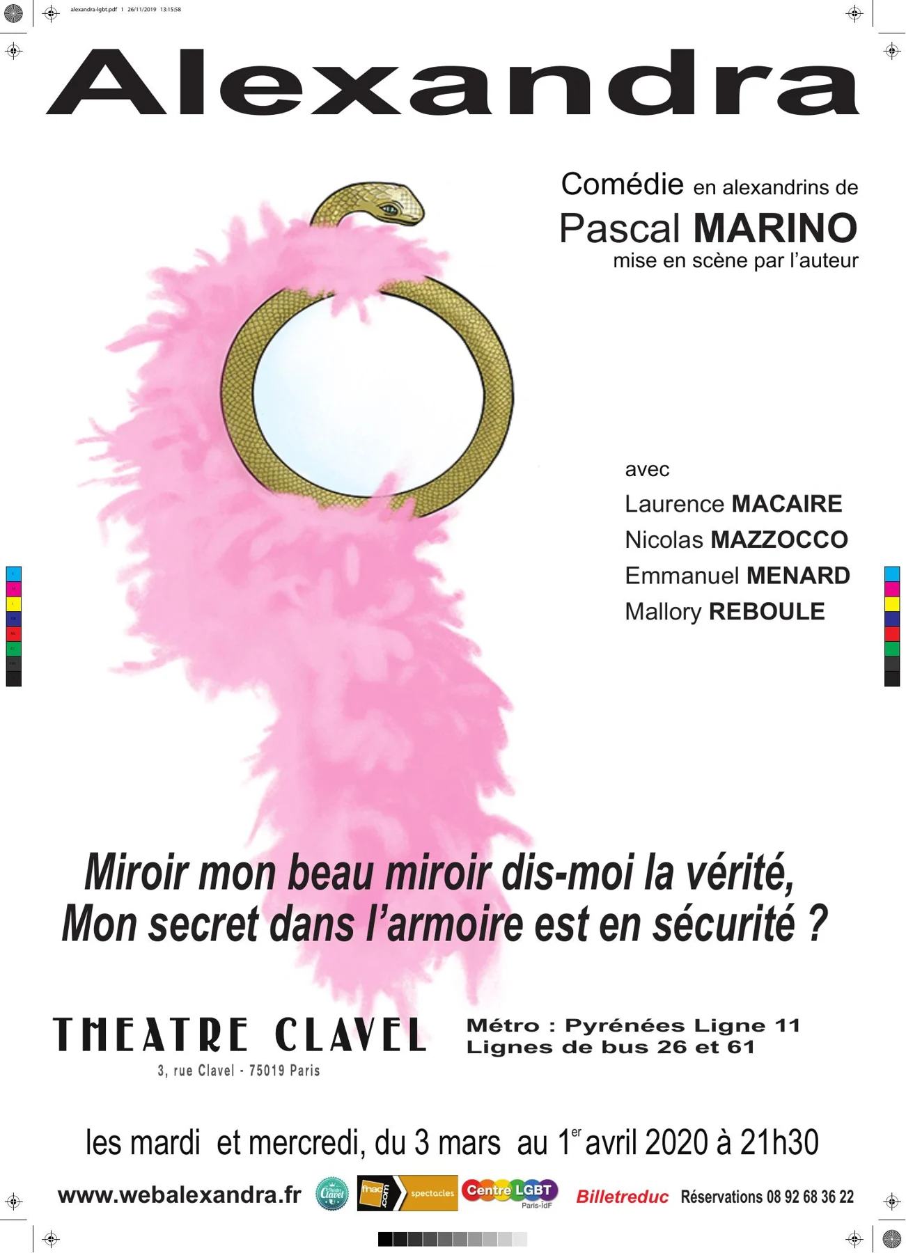 L'affiche d'« Alexandra », novembre 2019.