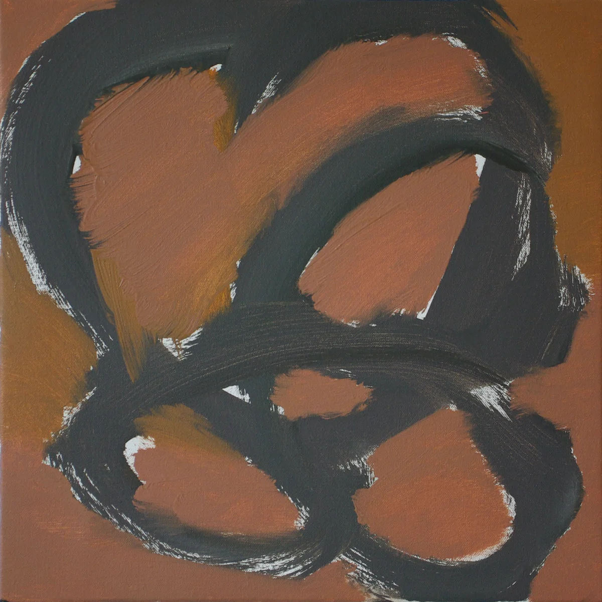 Christine Boehm, Les barbelés, 2008, huile sur toile, 35 x 35 cm.