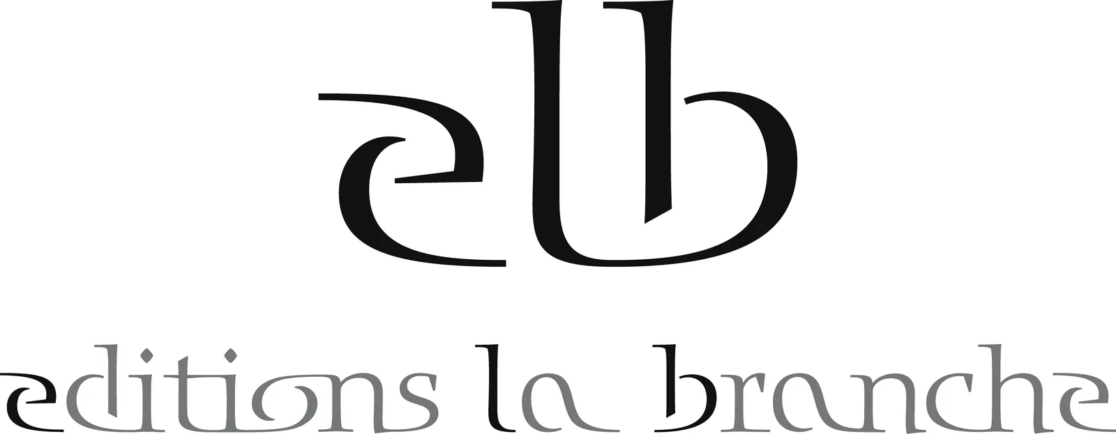Logo des Éditions La Branche : sigle « elb » au-dessus de « editions la branche ».